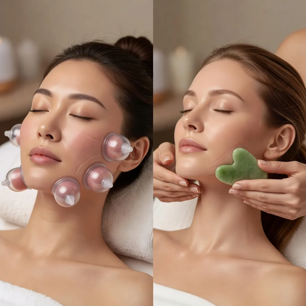 Facial Cupping Vs Gua Sha