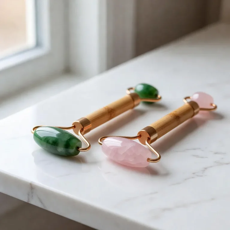 Jade Vs Rose Quartz Facial Roller