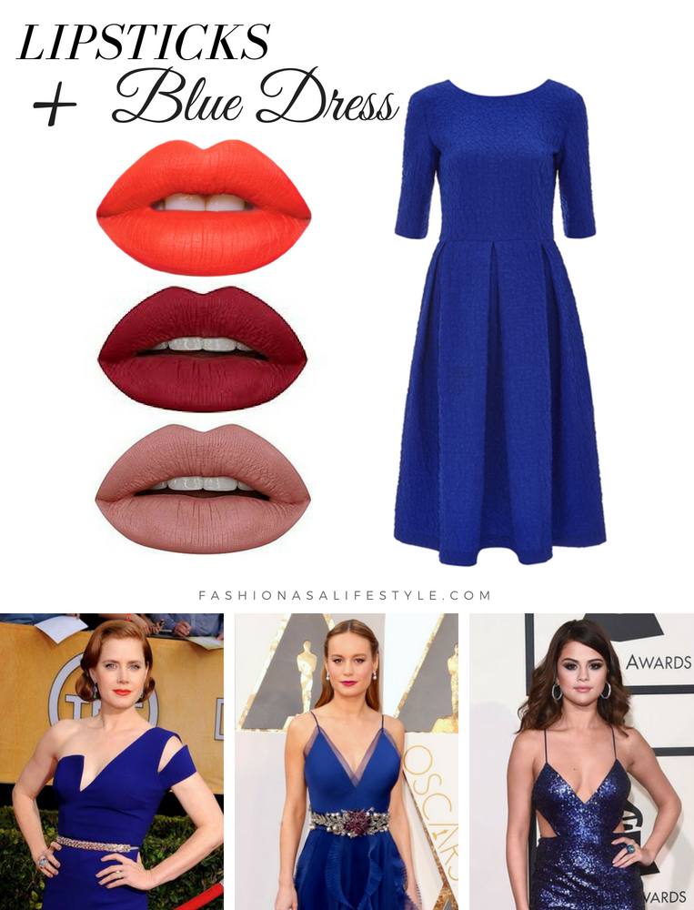 What Color Lipstick With Royal Blue Dress?