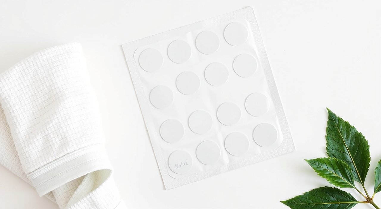 Best pimple patches - clear hydrocolloid patches on a clean surface