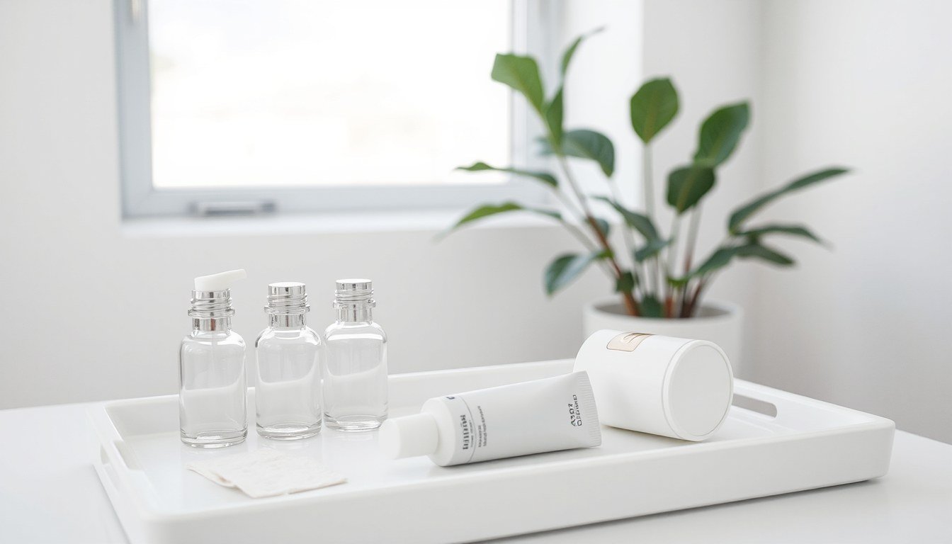 Elemis Dynamic Resurfacing Facial Pads - skincare treatment supplies on a clinic tray
