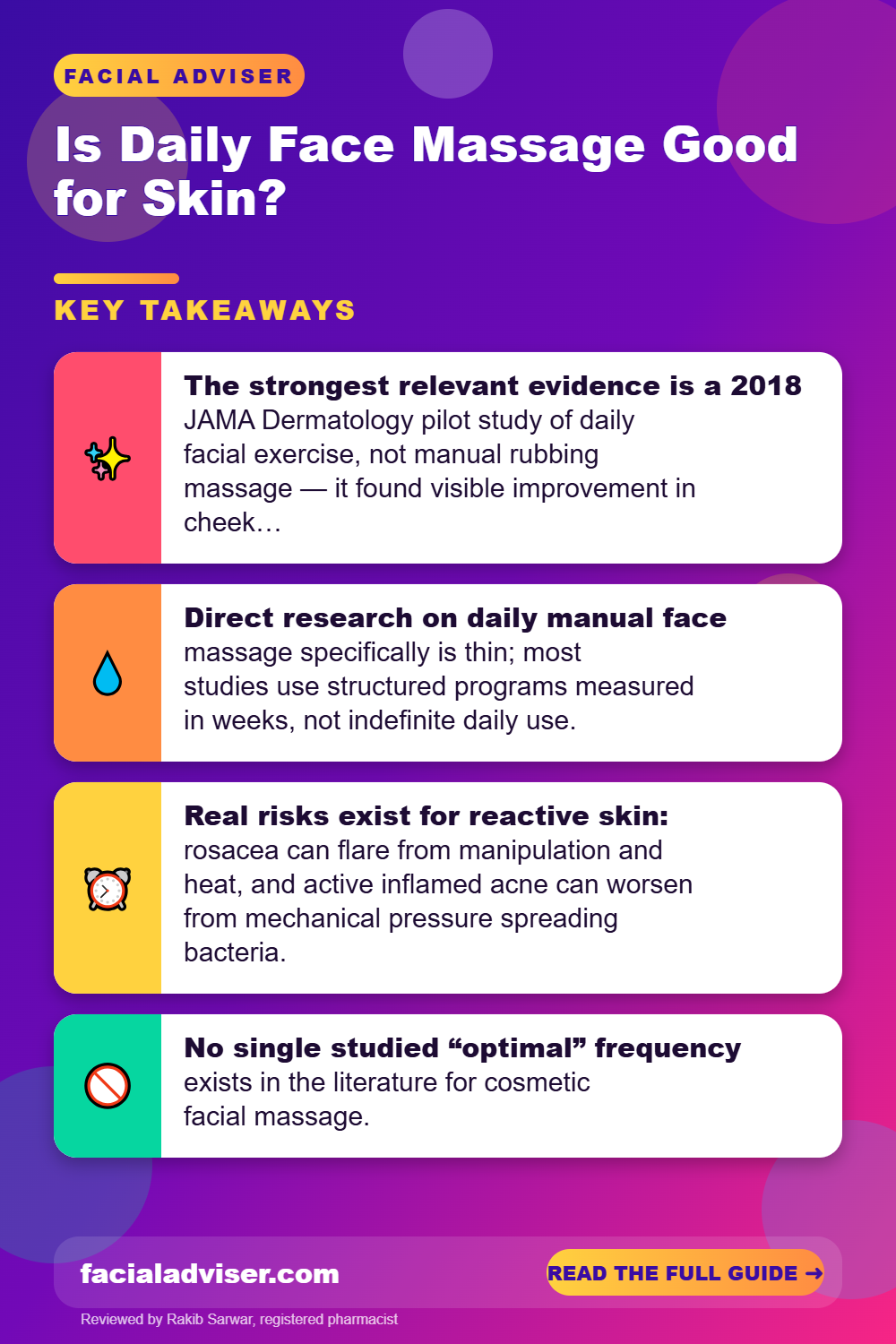 Is Daily Face Massage Good for Skin?: key takeaways infographic