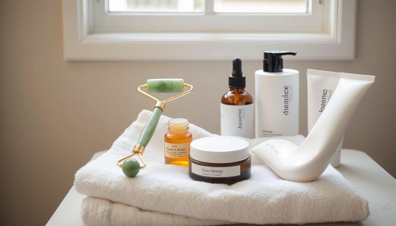 Microcurrent Facial - facial roller, gua sha and skincare device