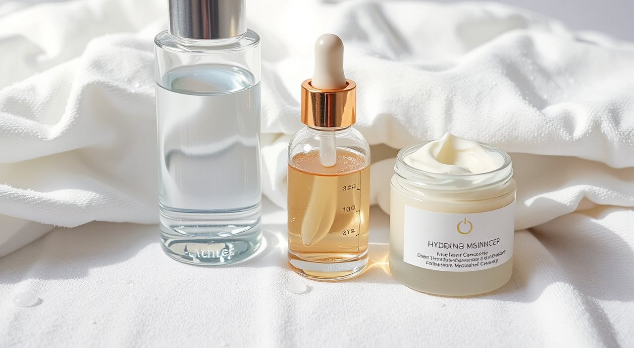 Skin flooding - toner, serum and moisturizer layered products