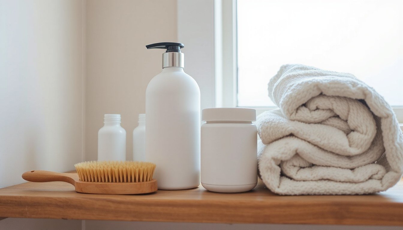 StyleCraft Saber II Professional Cordless Hair Clipper - grooming essentials on a bathroom shelf