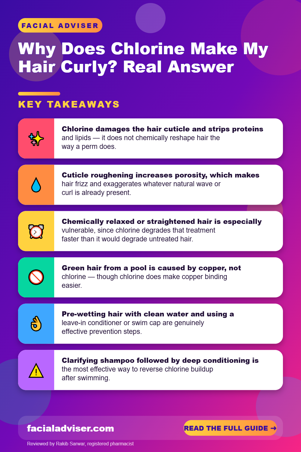 Why Does Chlorine Make My Hair Curly? Real Answer: key takeaways infographic